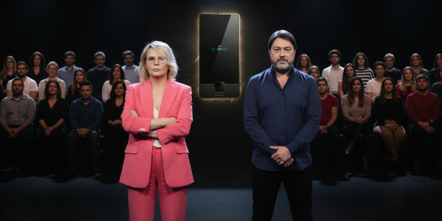 Momento clou del dibattito in diretta televisiva